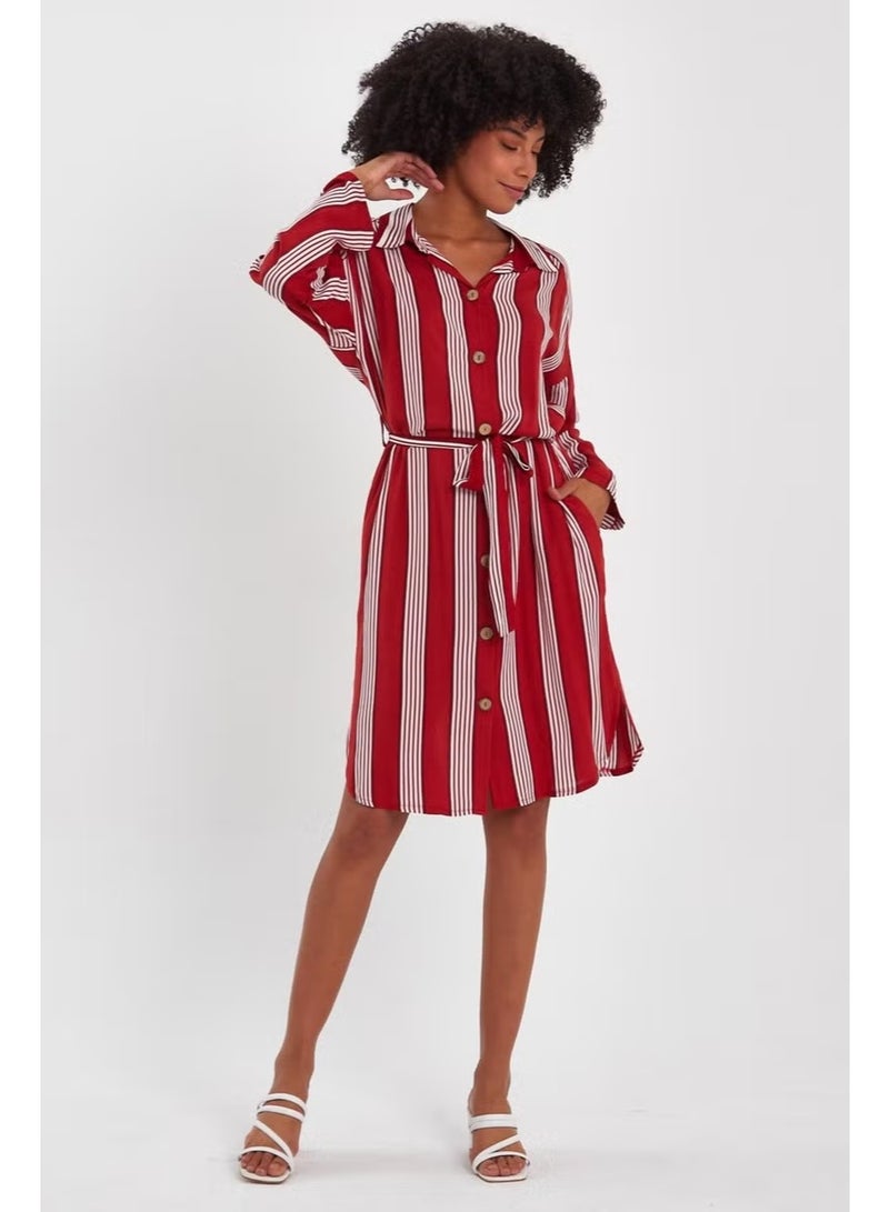 Alexander Gardi Belted Shirt Collar Dress B19-140312 - Image 2